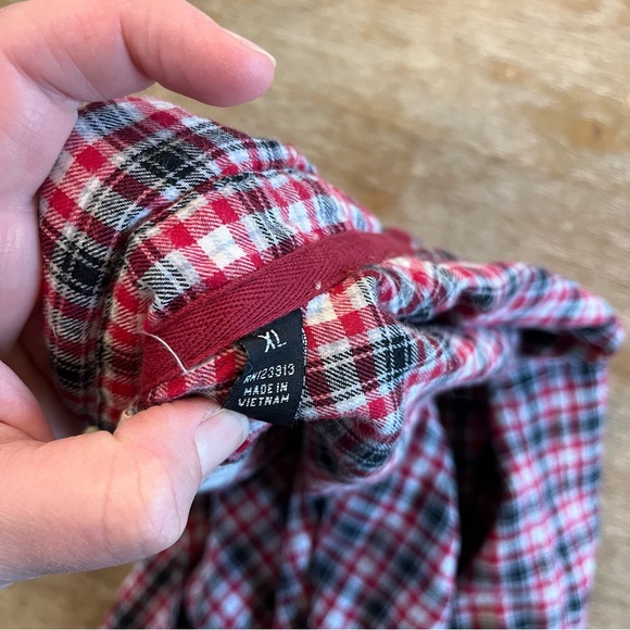 SBS Super Bad Shirt Men's Size XL Snap Buttons Red Plaid Print - Picture 8 of 8